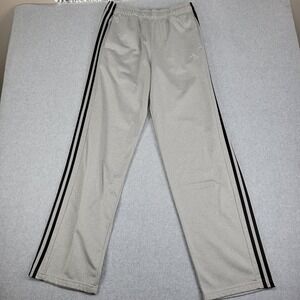 Adidas Tricot Sweatpants Men's Size M Gray Regular Fit Tapered Draw‎ String